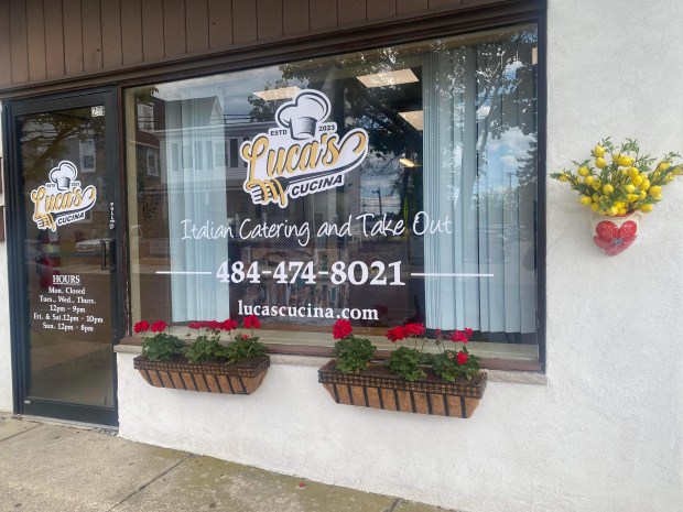 Ready to open for business on Tuesday, May 2, Luca's Cucina is at 29 S. Morton Ave., Morton. Customers can call in orders and have the food ready for pick-up or delivered to their door. (PEG DEGRASSA/ DELCO TIMES)