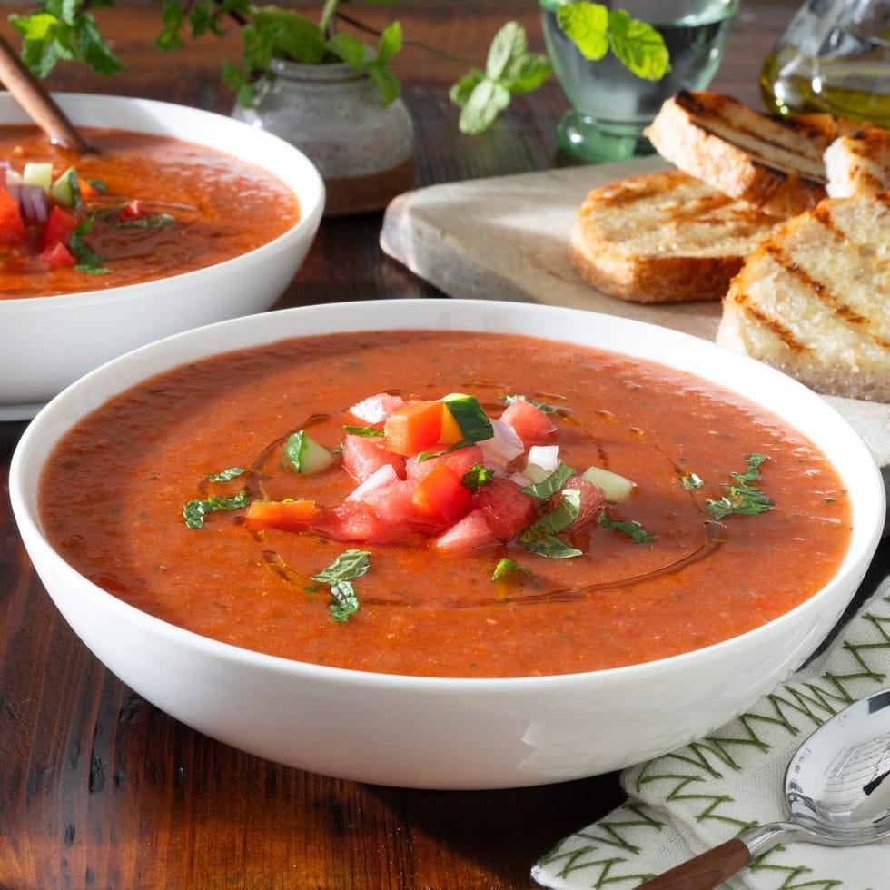 watermelon gazpacho summer dinner