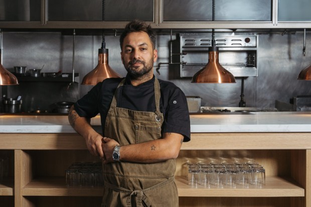Turkish chef Seckin Sage Anlasbay at his newly opened Bosforo, a Turkish/Mediterranean restaurant in San Diego's Normal Heights. (Kimberly Motos)