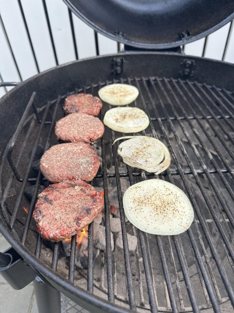 Tonight’s dinner. Left over (frozen burgers) thoughts? Concerns?