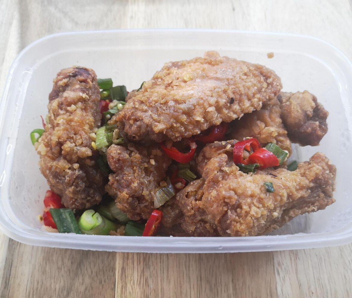 salt pepper chili chicken wings