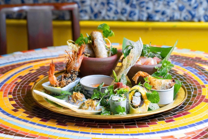 Appetizers that President Macron enjoys at Madame Hien restaurant. Photo courtesy of the restaurant
