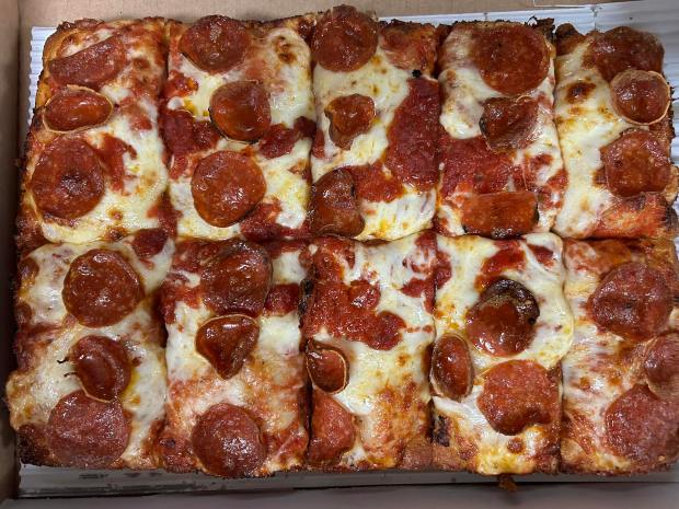 A sampling of Little Italy's Detroit-style pizza is pictured. (PROVIDED PHOTO)