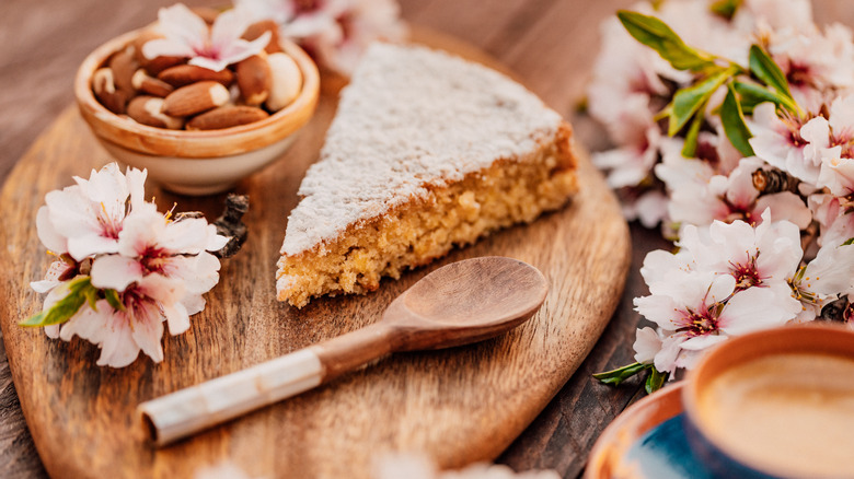 Slice of torta di amaretti