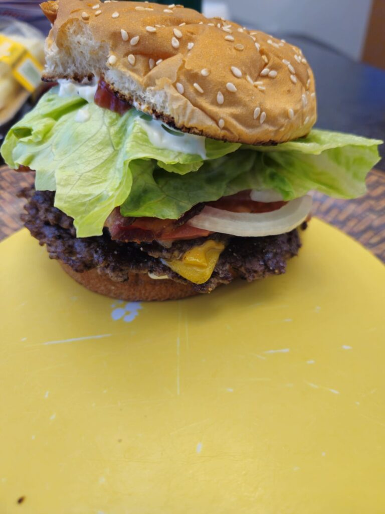 Bacon double cheeseburger