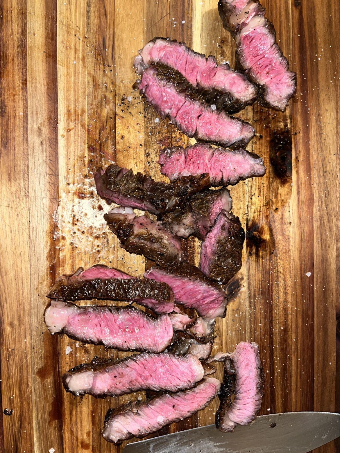 Charcoal grilled ribeyes are the best