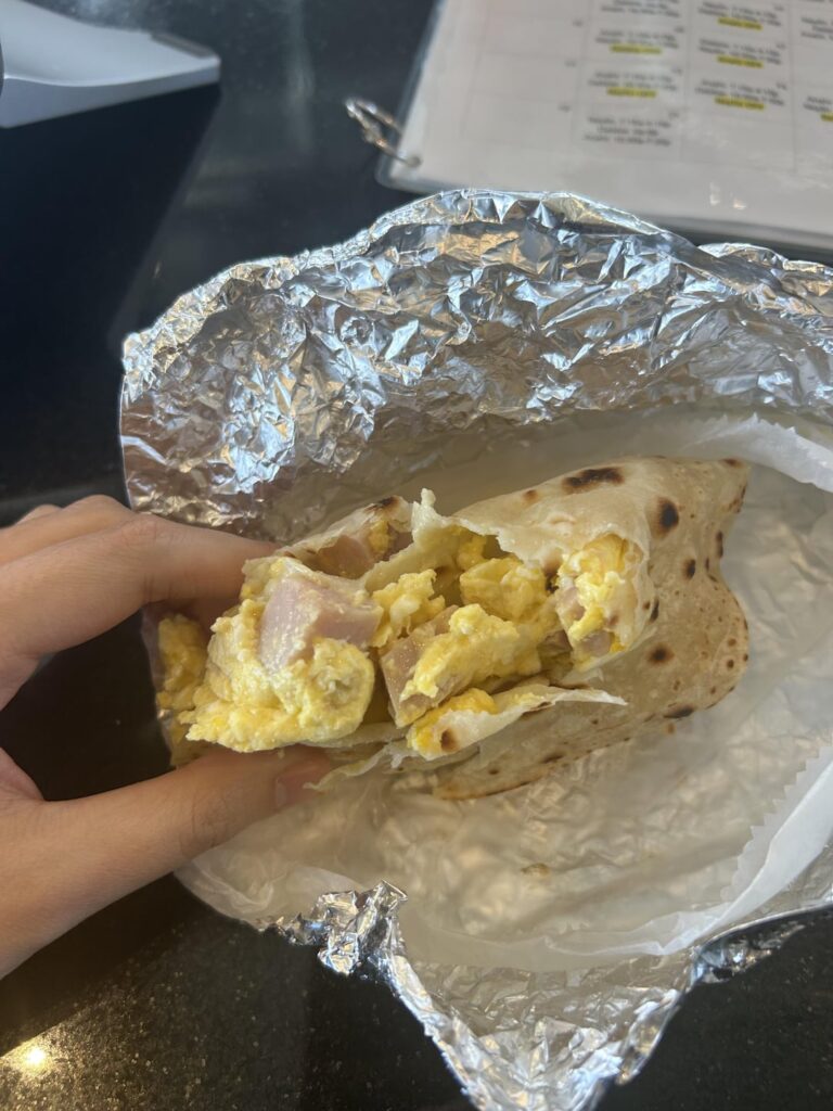 Does 280 sound right for this breakfast burrito?
