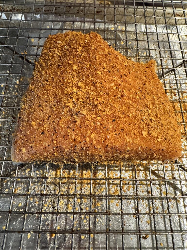 First time Salmon no brine, just a weeknight quick meal.