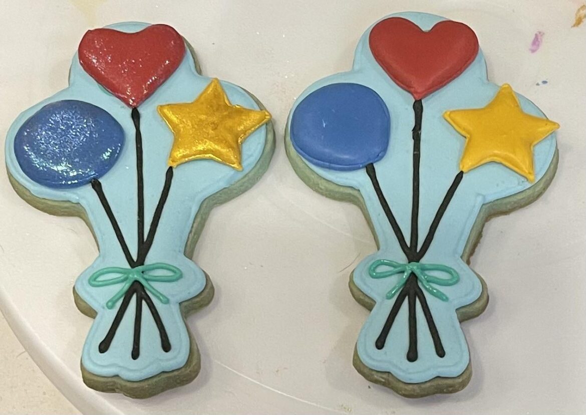 With or without the edible glitter on the balloons?