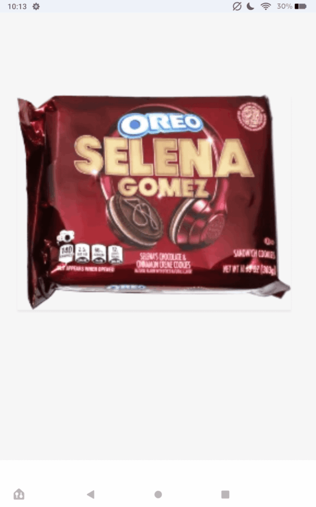 Babe are you ok you aren't eating your Selena Gomez Oreos!