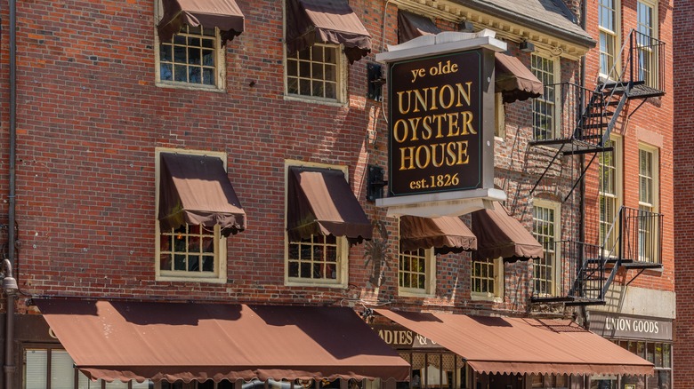 The exterior of the Union Oyster House in Boston, MA