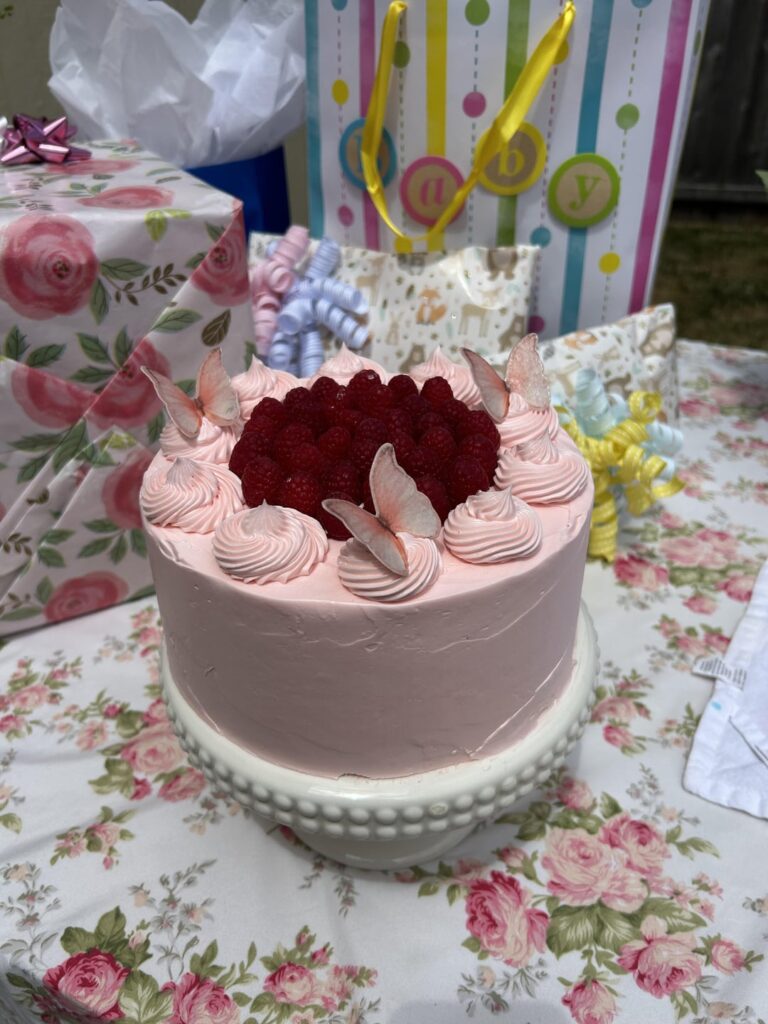 Made a cake for my sisters baby shower!