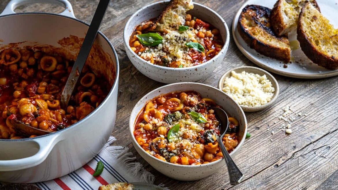 12 great end-of-week recipes to use up bits and pieces Ep2 _Real Time Recipes chickpea pasta soup .jpg