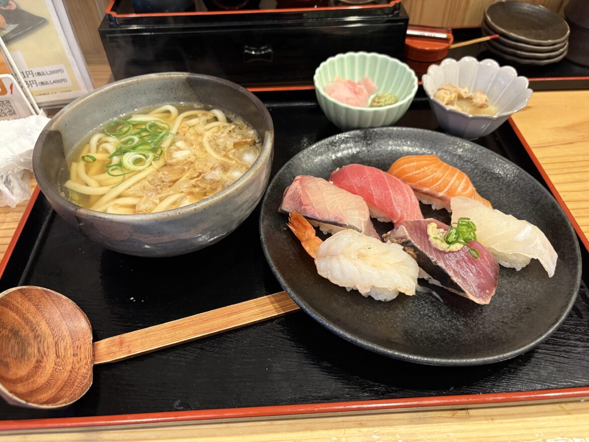 SUSHI AND KASU-UDON