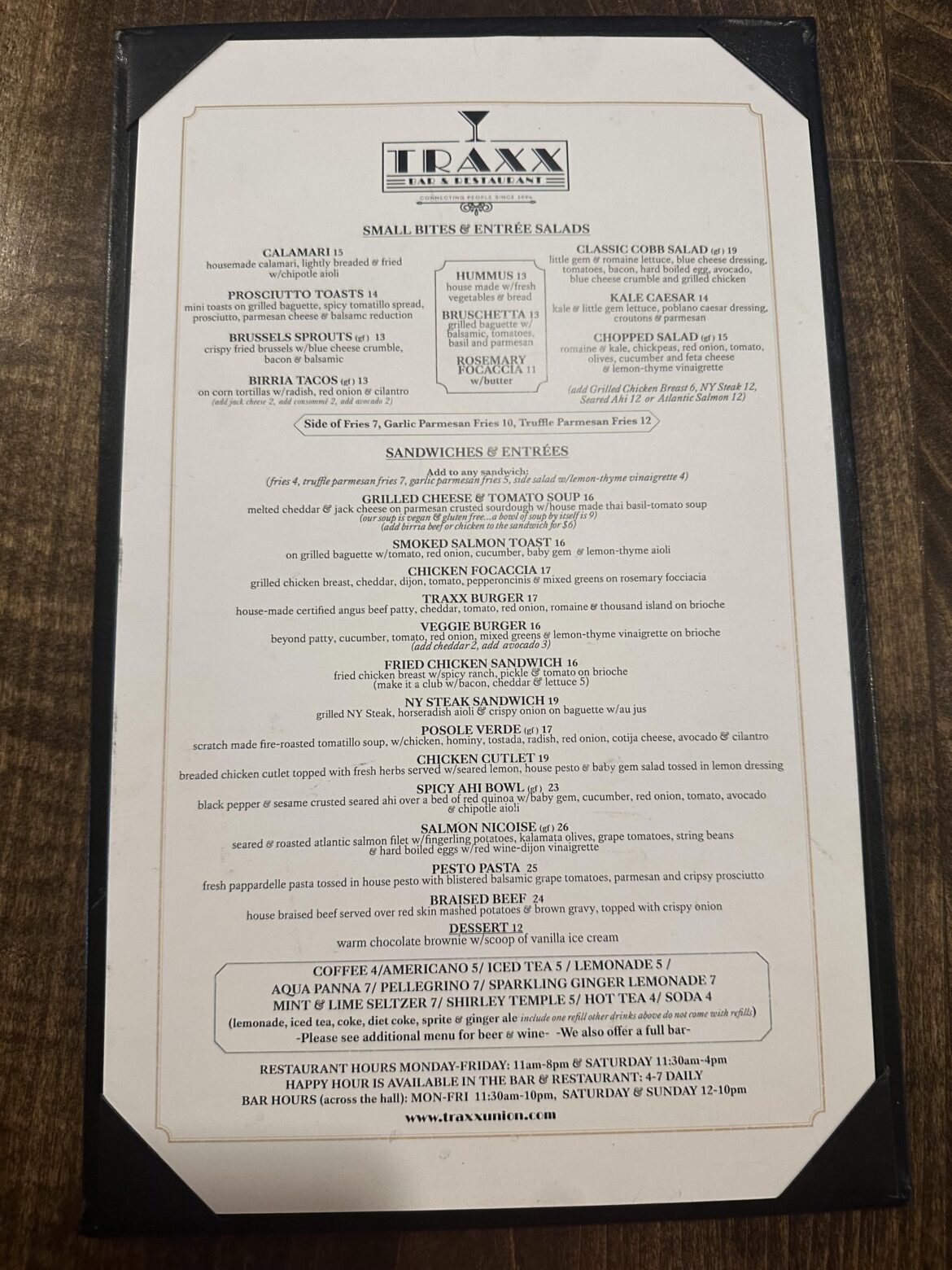 Traxx at Union Station is giving hipster Millennial burger joint trend. (If you know, you know.)