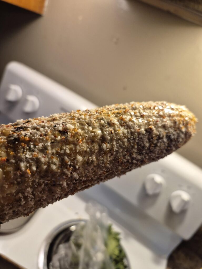 Grilled Mexican street corn for the first time. I will be doing this again!