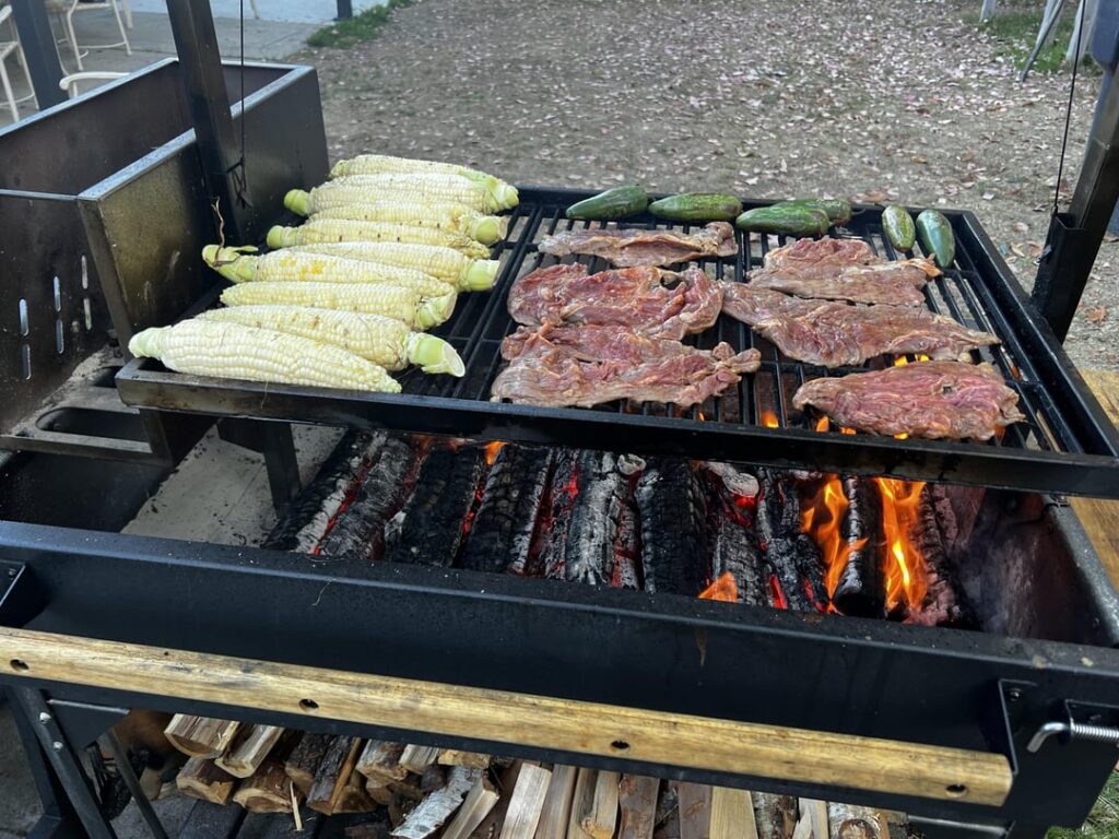 Carne asada and some grilled corn