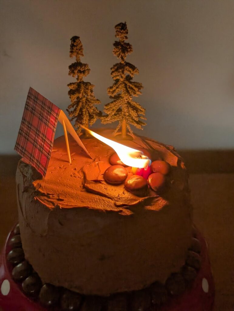 S'mores campfire cake!