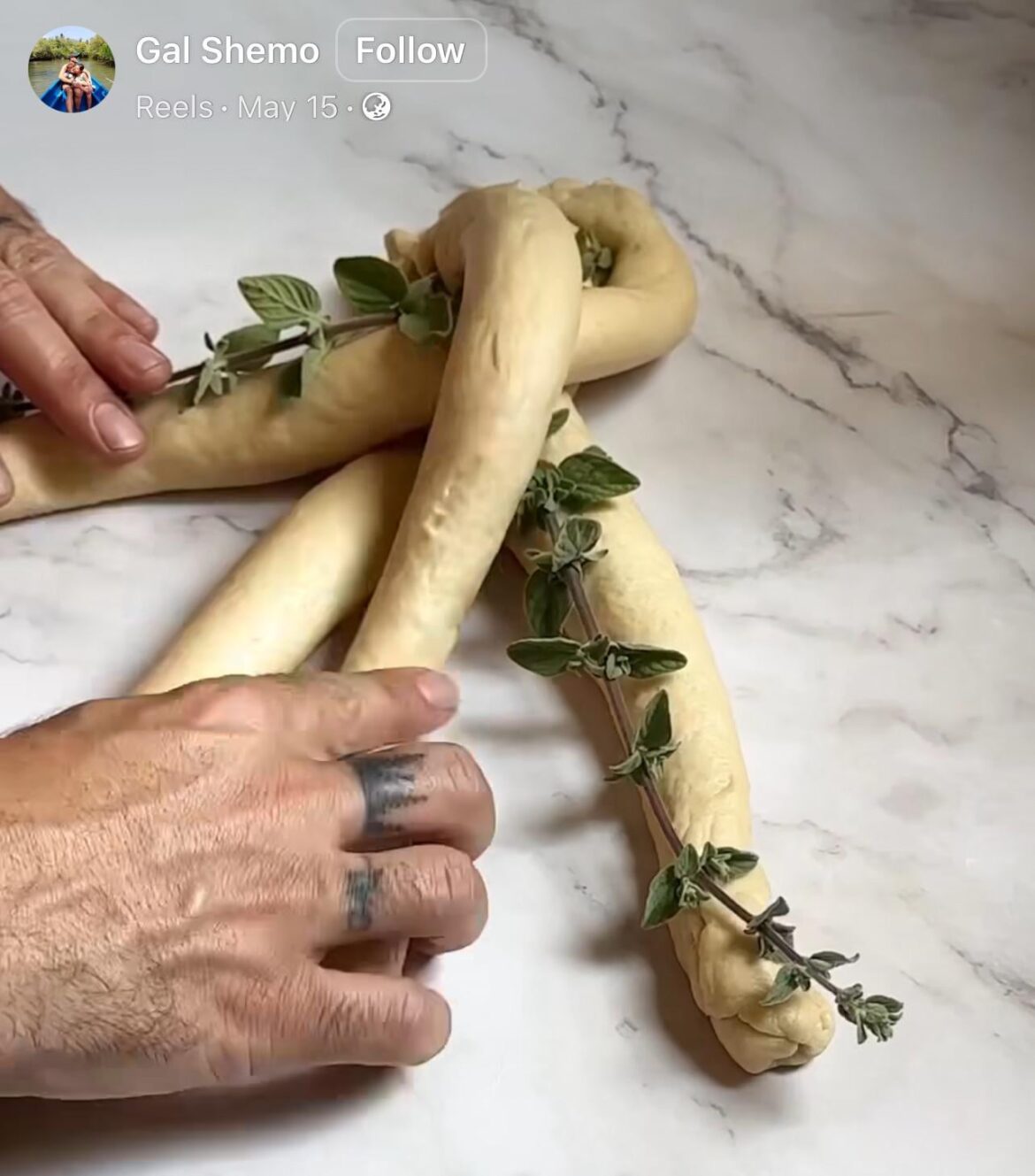 What is the herb braided in with the bread?