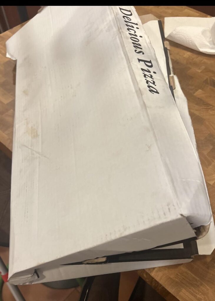 Folded pizza just got delivered—delicious! Folded pizza just got delivered—delicious!
