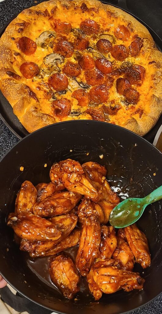 Pizza and Wings on the Pellet