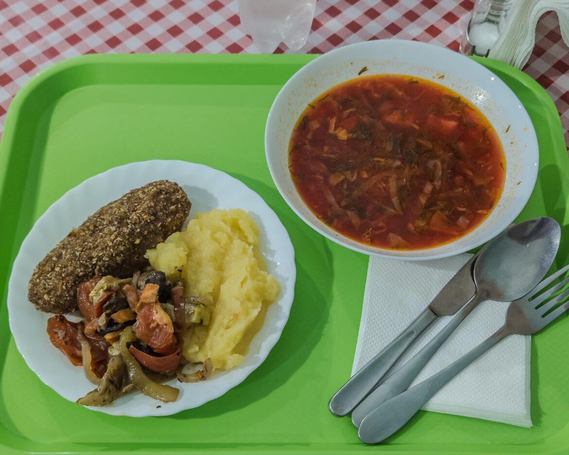 Soviet meal in Transnistria/Pridnestrovie