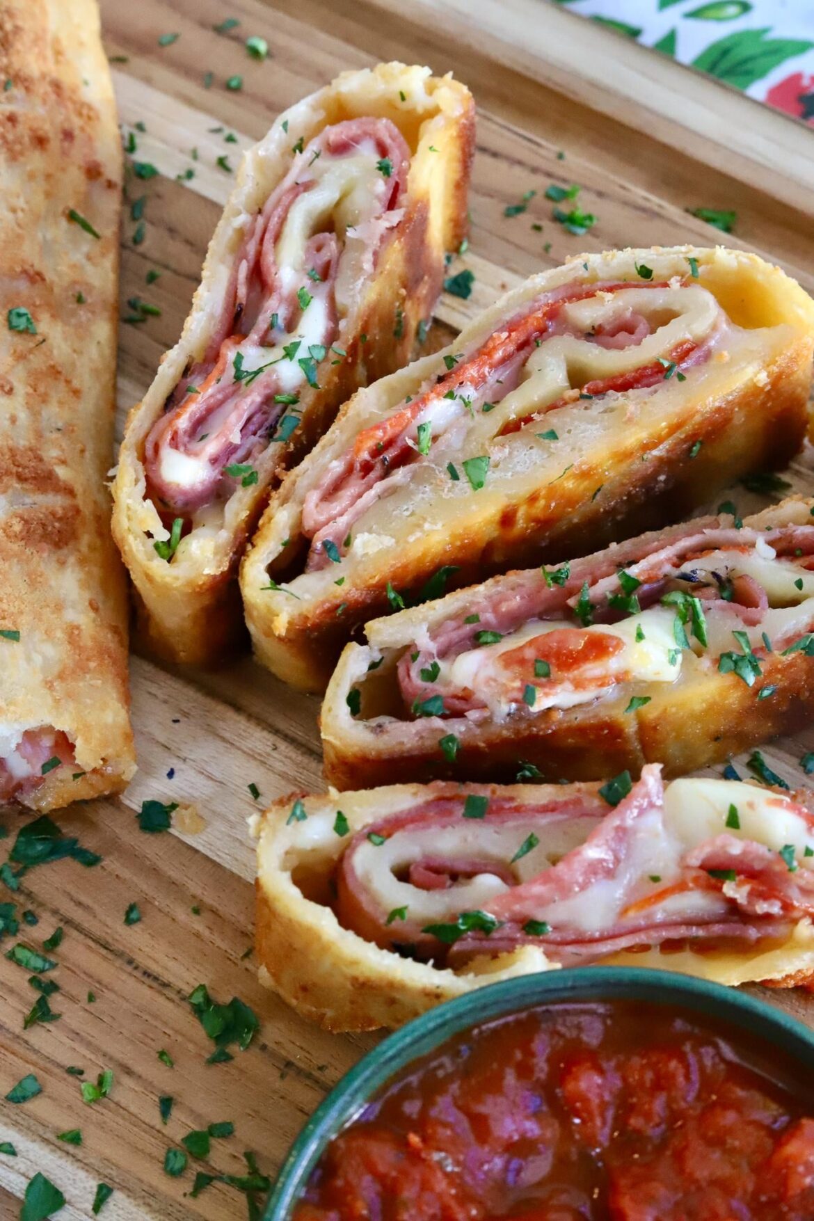 Gimme The Meats: Italian Stuffed Stromboli with Marinara For Dunking