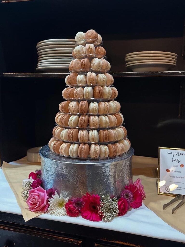 I made macaron towers for my best friend’s wedding