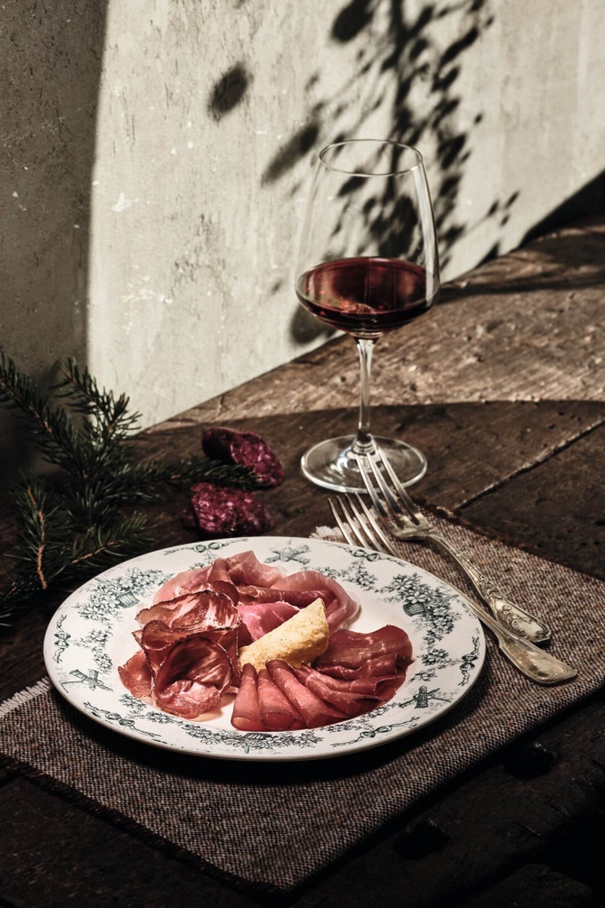 A charcuterie plate served at La Chaumière bistro.