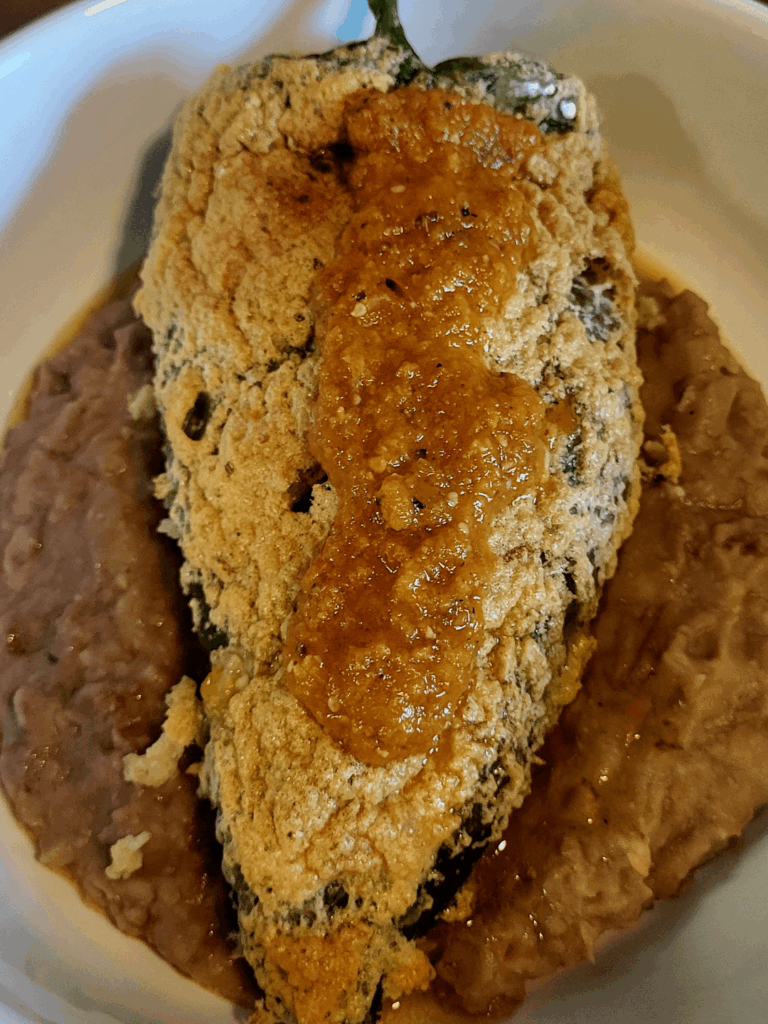 Air Fried Chiles Rellenos w/Brisket and Queso Oaxaca