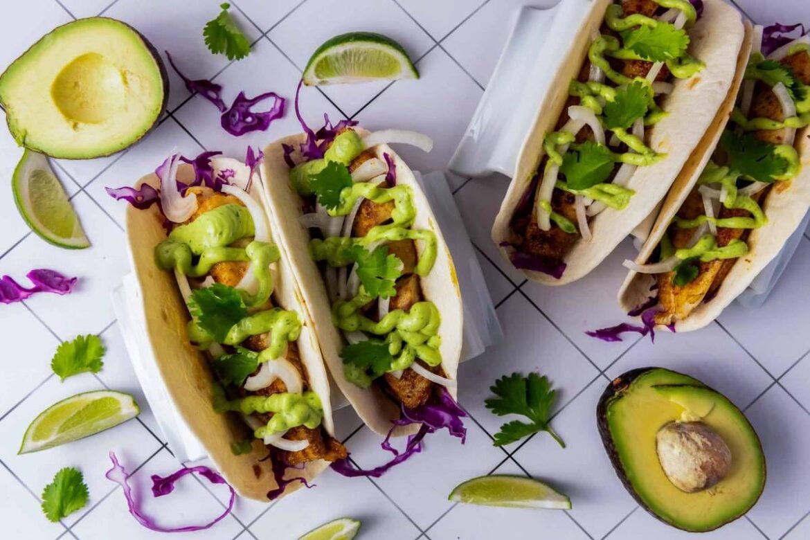 Blackened Tilapia Fish Tacos with Avocado Sauce (Easy Seafood Dinner Idea)