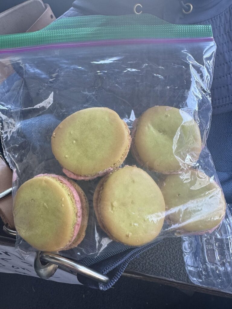 Third time trying to make green macarons. How do I prevent the edges from turning brown?