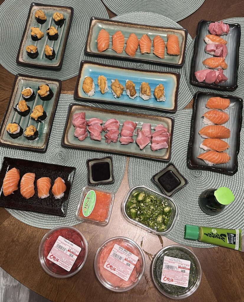 Made sushi at home.