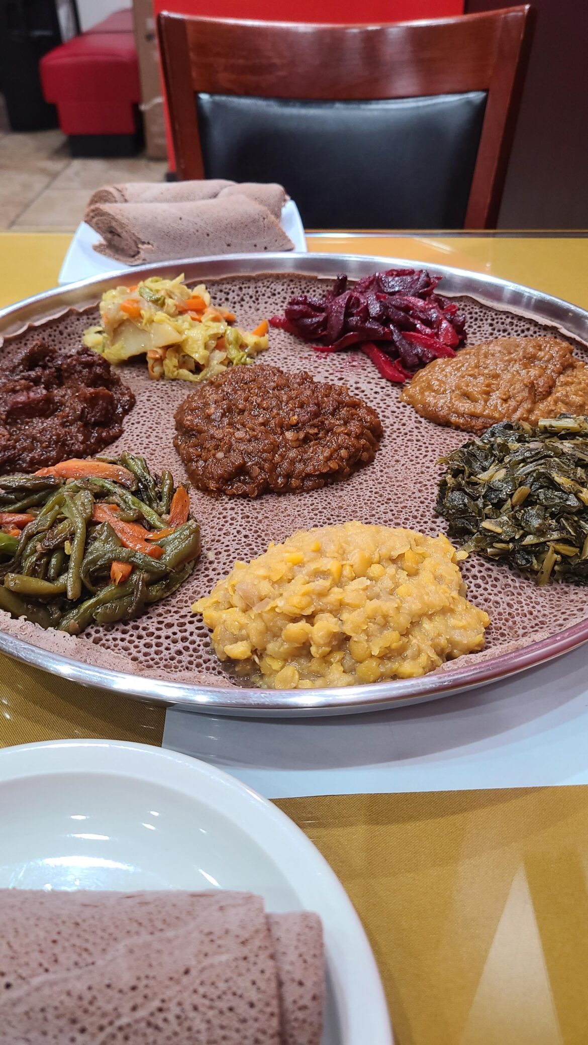 Vegan combo at Selam Ethiopian, Uptown