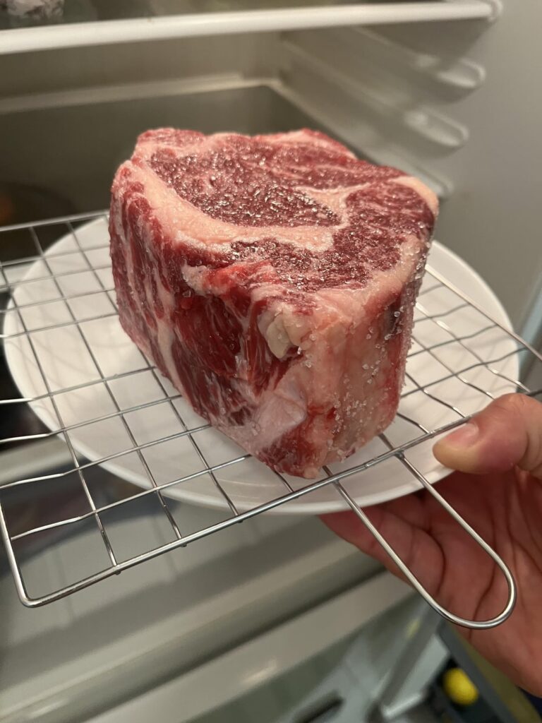 First timer, relatively thick ribeye with bone