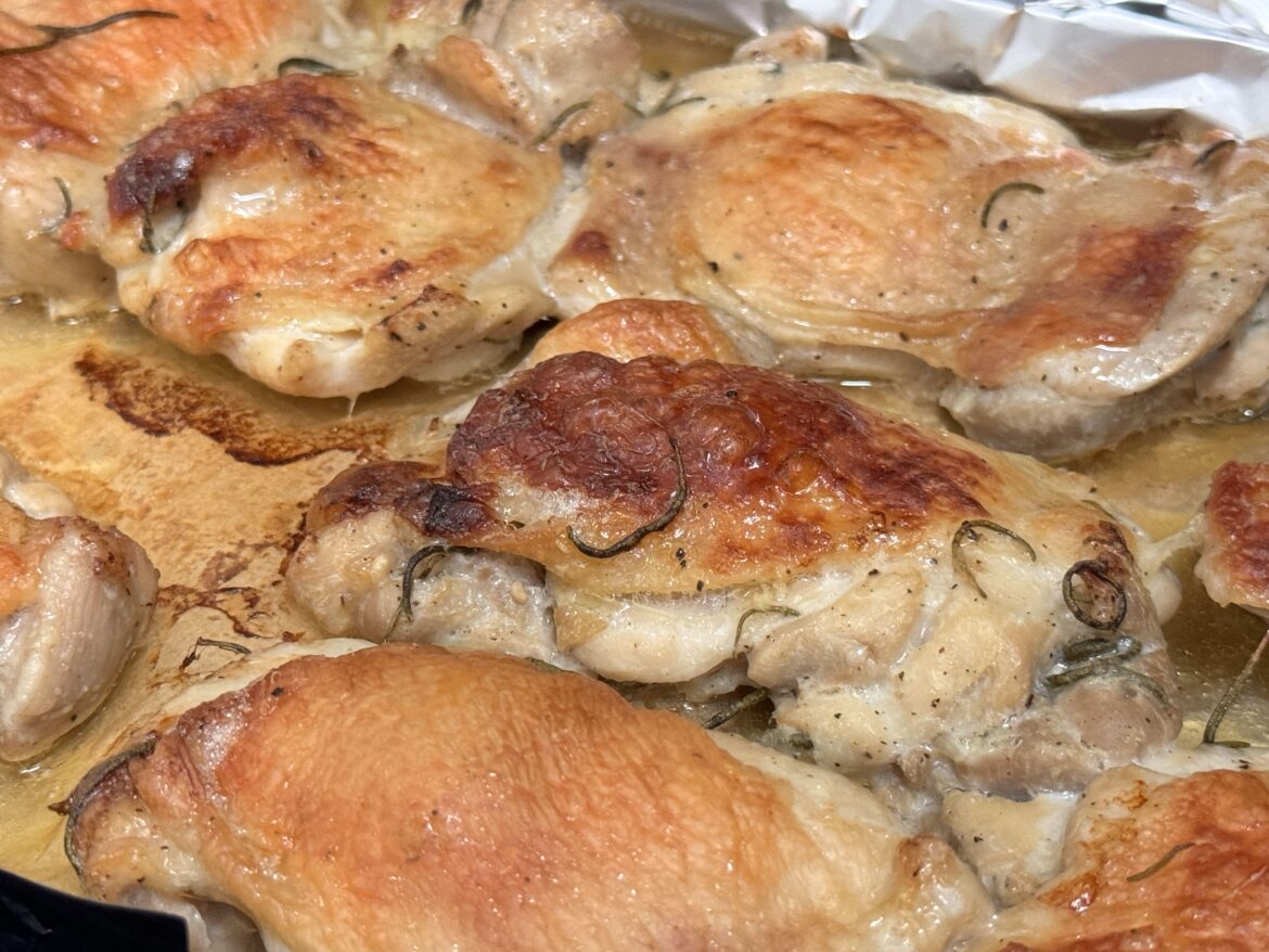 Oven Roasted Rosemary Chicken Thighs for Meal Prep