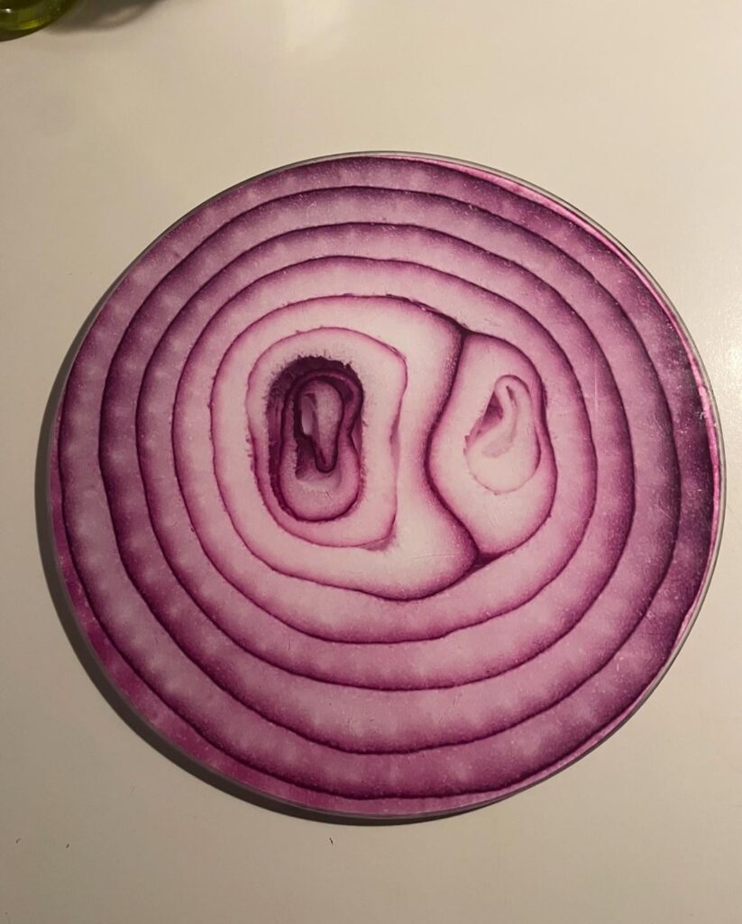 Wife replaced all chopping boards in our house with red onion chopping boards to help me ‘overcome my phobia of raw onions.’