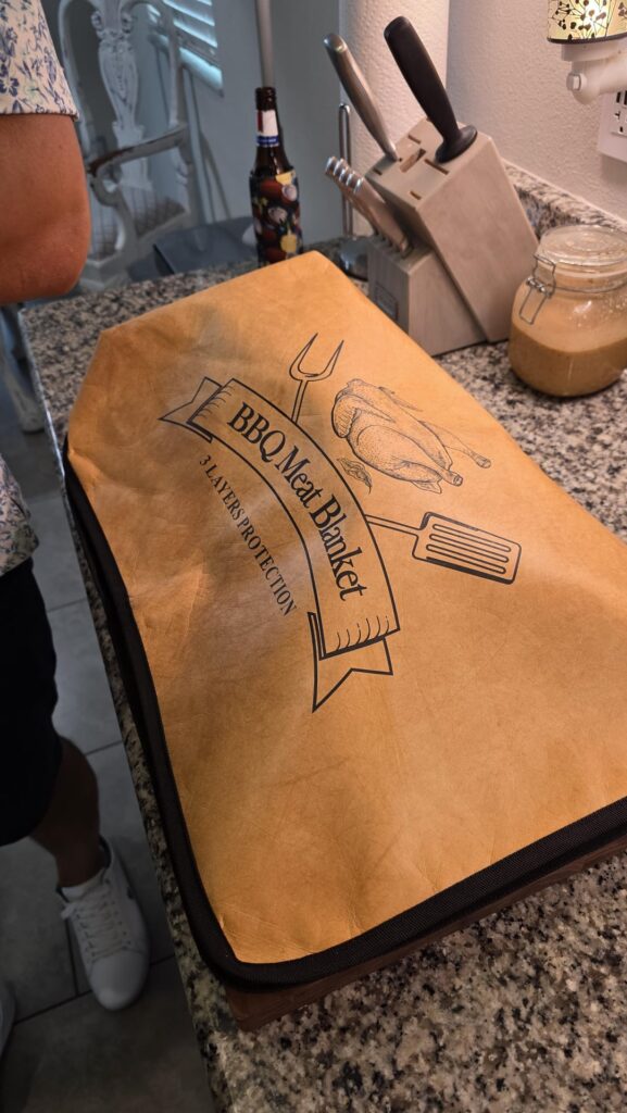 My neighbor invited me to his family BBQ and asked me to make the brisket. Came out ok. They loved it; I thought it was a little dry.