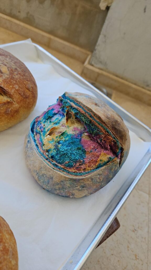 Colored sourdough