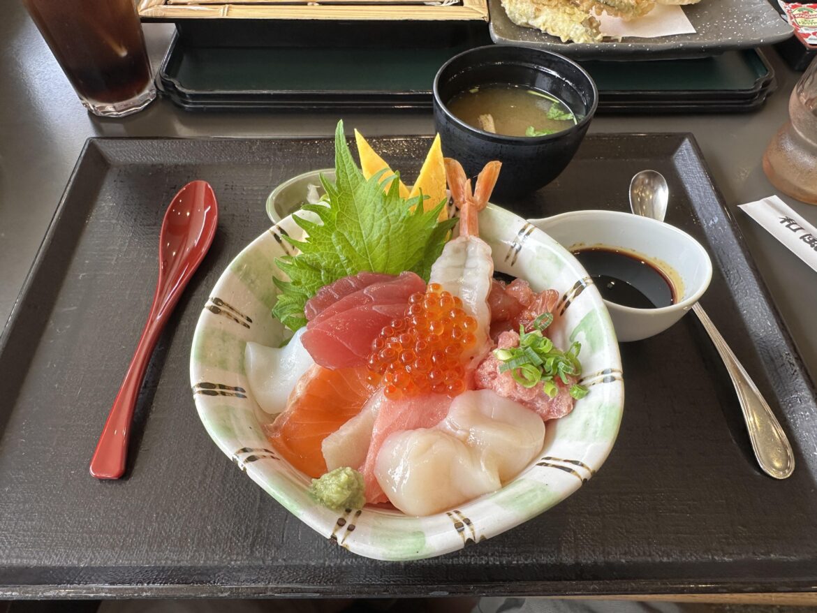 A chirashi bowl in Okinawa