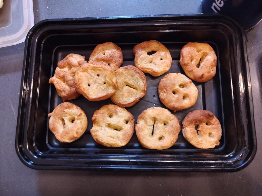 Zero oil, airfried potato smileys
