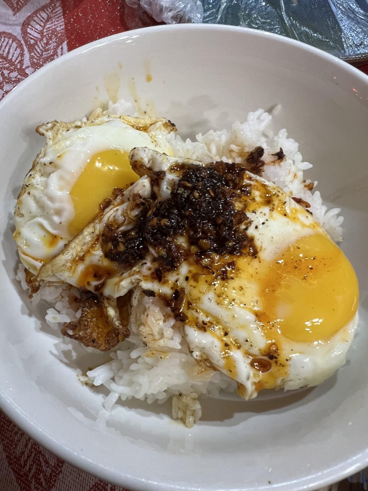 Ever crave chili oil and eggs over rice?