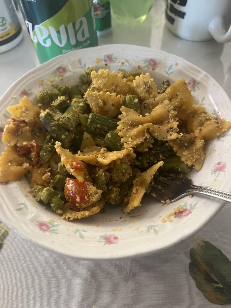 Asparagus parm pasta