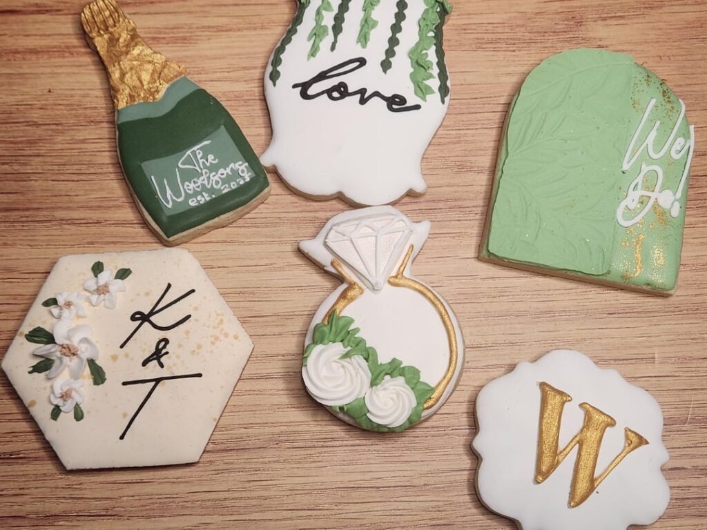 Some wedding cookies for a coworker of mine!