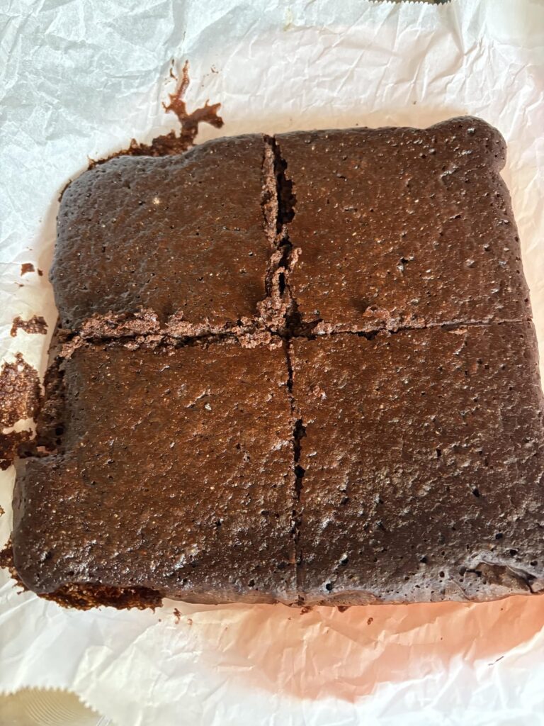 My quest for making a low cal, high protein brownie that you can eat the whole 8x8. Test #3