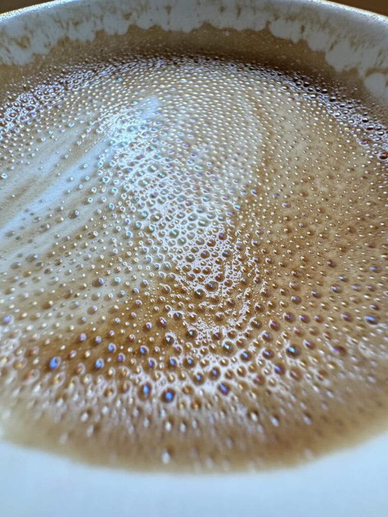Rainbow foam cappuccino
