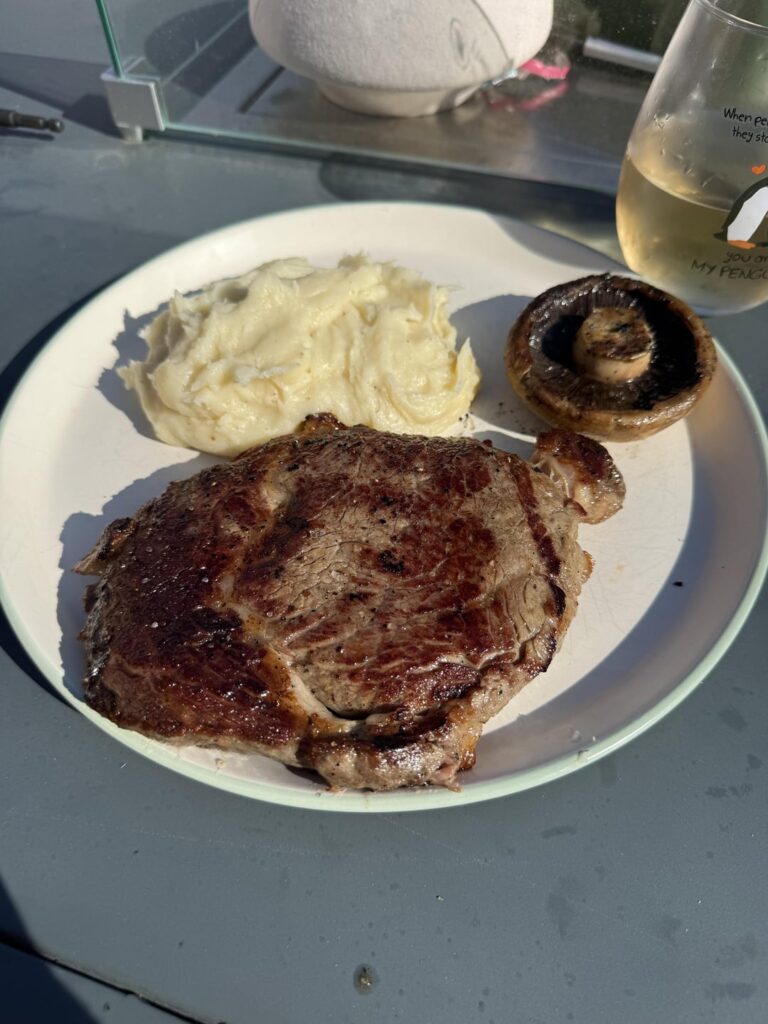 Wife was at the salon for the evening, so I treated myself