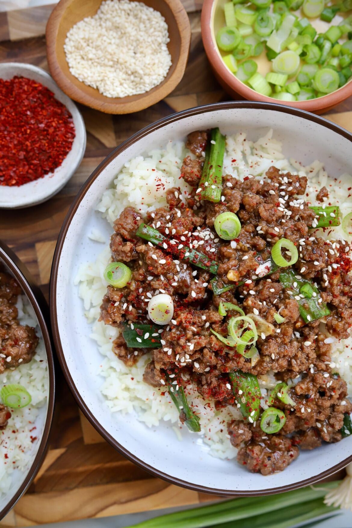 20-Minute Mongolian Inspired Ground Beef. Serve over rice, noodles, or fold into lettuce wraps! Recipe in comments.