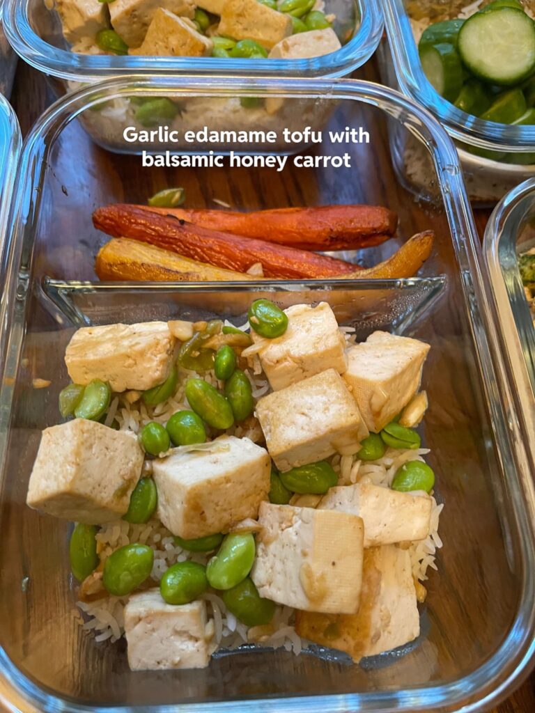 Weekday lunch done, this week served over white rice