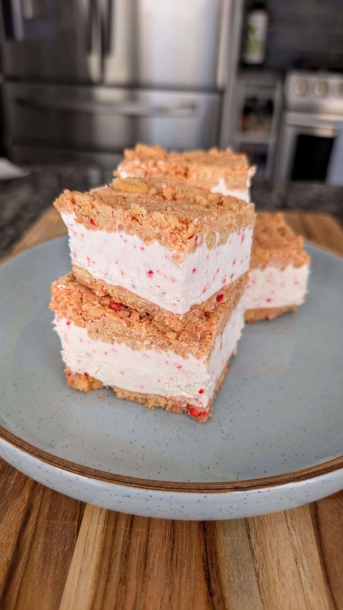 [OC] Strawberry Shortcake Ice Cream Sandwiches